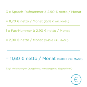 Rechenbeispiel für die Web-Telefonanlage