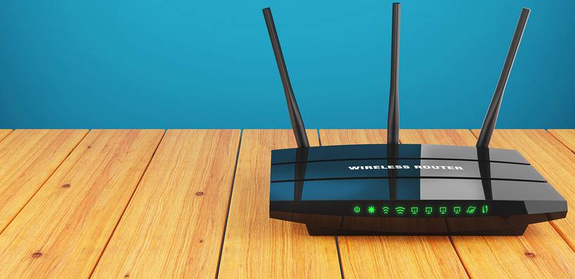WLAN Router auf Tisch